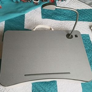 Beanbag lap desk with working light